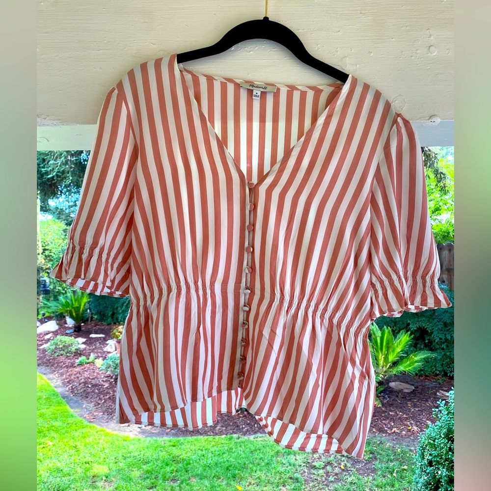 MADEWELL PEPLUM TOP - Picture 1 of 5